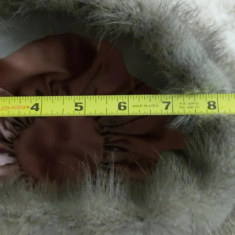 Vintage 1950's Grey Fur Mink Cloche Bucket Hat - Picture 8 of 8